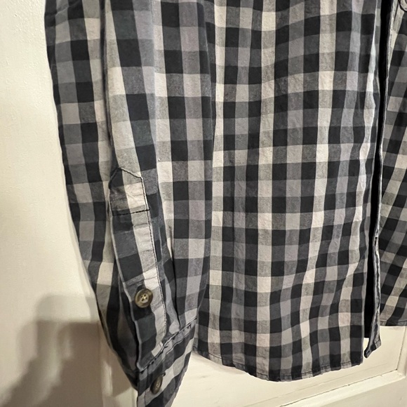 Carhartt Men’s Button Up Grey Charcoal Plaid Long Sleeve Button Up Shirt M - Picture 4 of 6